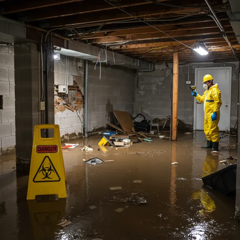 Flooded Basement Electrical Hazard in Eldora, IA Property